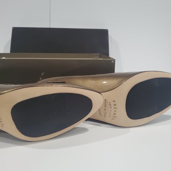 NIB ✅ PREVATA Italian Leather Heel Shoes 9 Taupe  ✨ NEW WITH BOX - Picture 9 of 14
